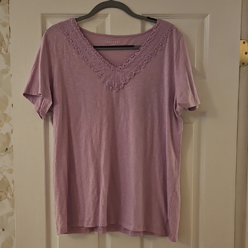 Talbots Purple and Pink Short Sleeve Tee